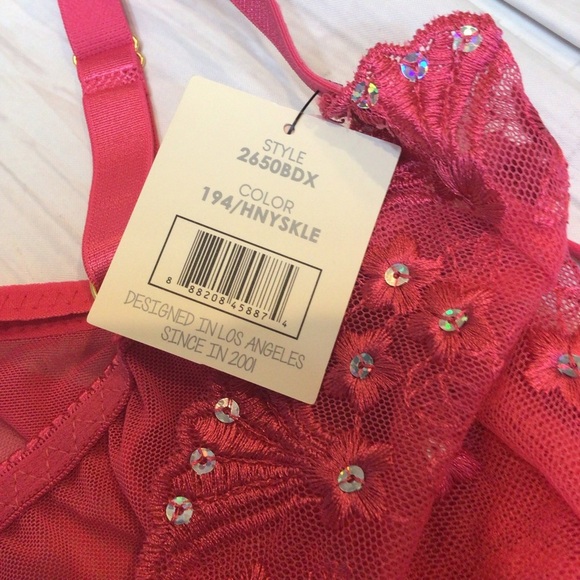 Spree Intimates Hot Pink Babydoll Lingerie Set - Picture 10 of 11